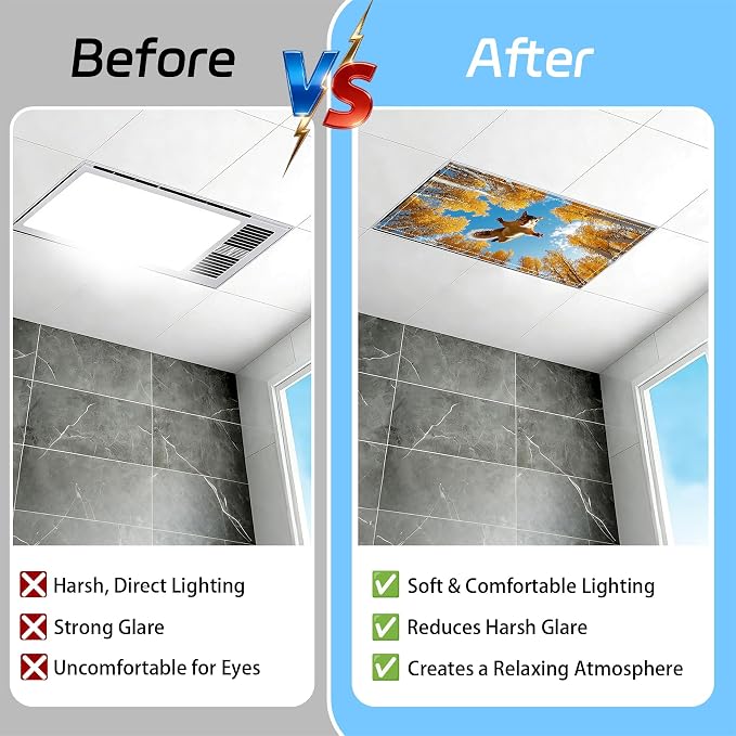 4 Pack 2x4 FT Magnetic Fluorescent Light Covers, Ceiling Light Filters - Image 7