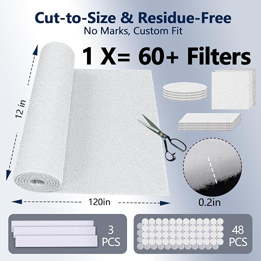MERV 8 Air Vent Filters 20x100 Inch, Cut to Size Air Filter Material, - Image 3