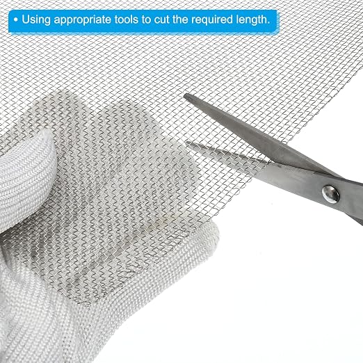 PATIKIL 40" L x 10" W Woven Wire Mesh, 12 Mesh 316L Stainless Steel Air Vent - Image 4