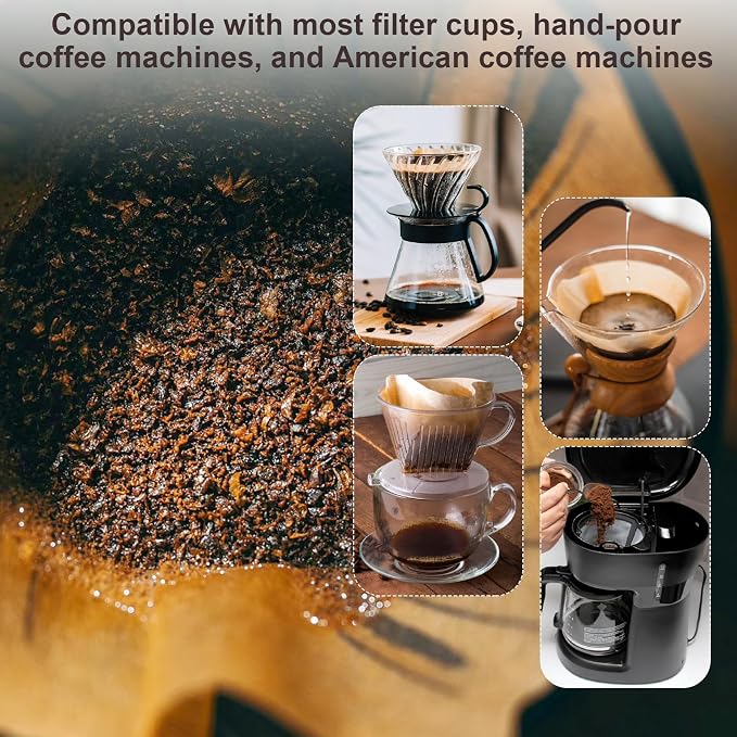 Coffee Filters #4, Unbleached Natural Coffee Filters 8-12 Cup, Disposable - Image 7