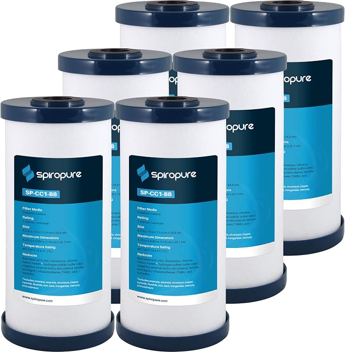 SpiroPure SP-CC1-BB 10x4.5 Catalytic Carbon Water Filter Cartridge by SpiroPure