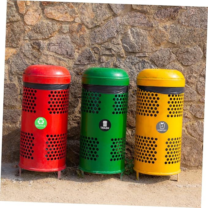 Garbage Can Recycling Stickers 9pcs Waste Sorting Decals Removable Adhesive - Image 5