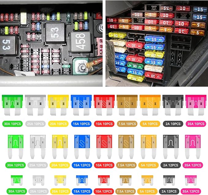 306PCS Car Fuse Assortment Kit, Mixed Vehicle Blade Fuses, Standard & Mini & - Image 3