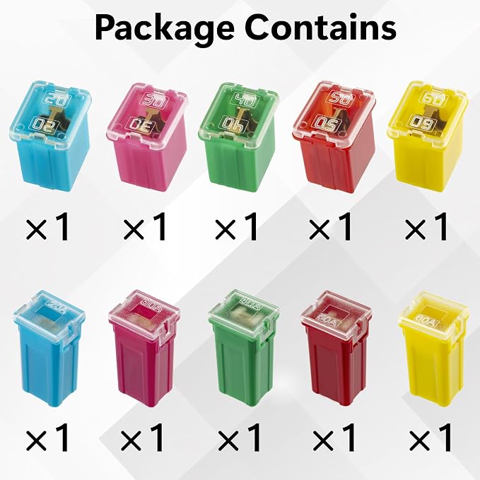 10 PCS Automotive Fuse Assortment - Image 2