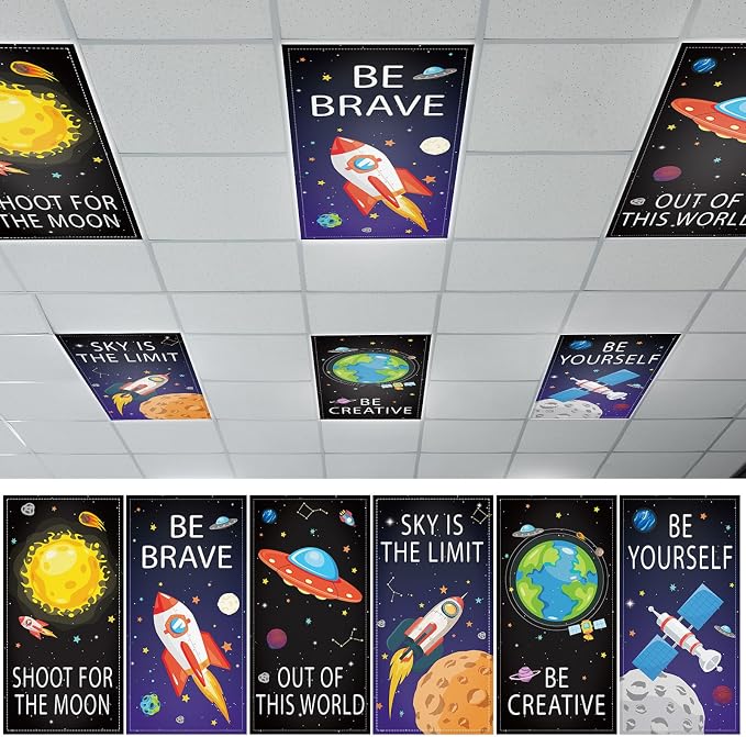 6 Pcs Fluorescent Light Covers by Wiooffen