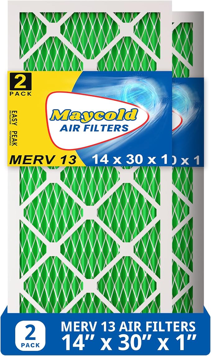 Maycold MERV 13 14x30x1 Air Filter, High-Efficiency Pleated AC & Furnace Filters by Maycold