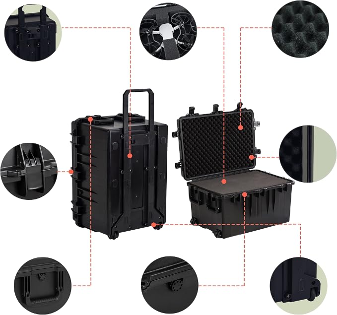 MEIJIA Portable All Weather Waterproof Camera Case, Customizable Fit Foam - Image 4