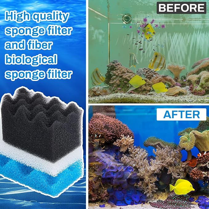6 Pcs Aquarium Filters Bio Sponge Sets Compatible - Image 4