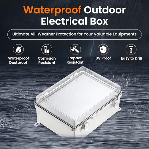 QILIPSU Waterproof Junction Box IP67 Outdoor Plastic Electrical Project - Image 2