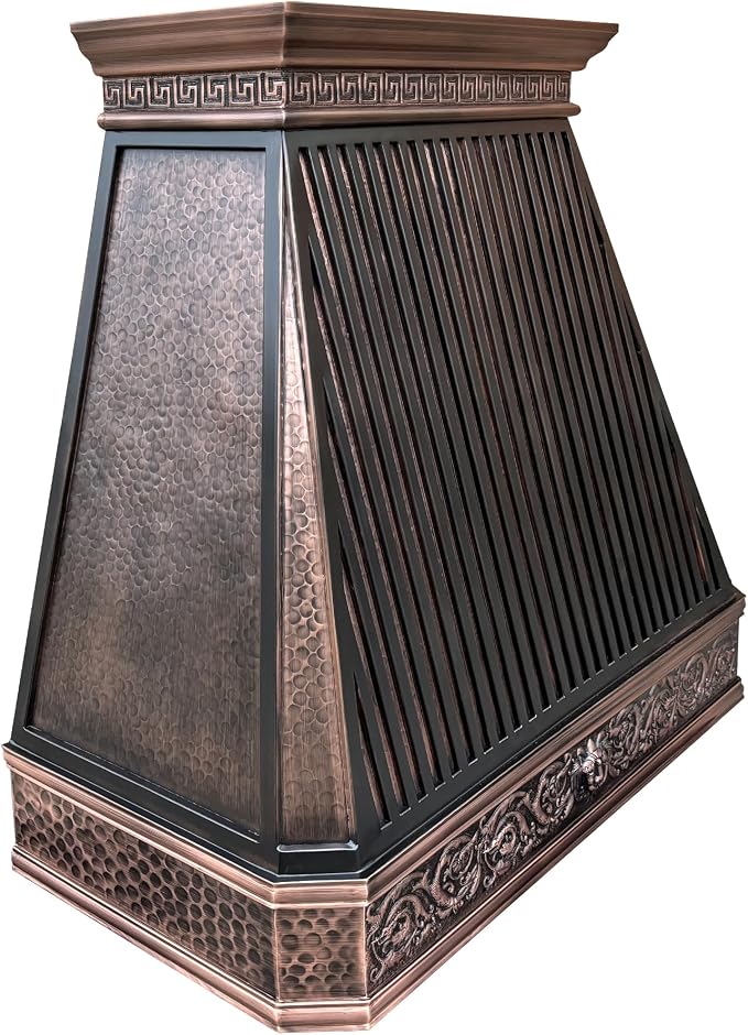CT Copper Tailor Copper Vent Hood Island Mount, 610 CFM Exhaust Fan, Stainless - Image 2