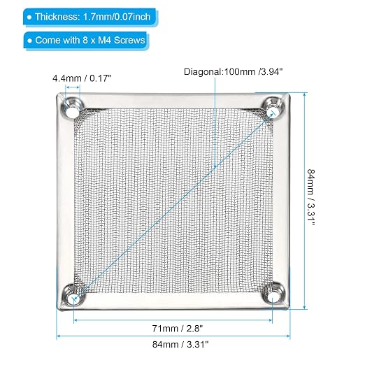 PATIKIL 80mm Fan Filter Grills - Image 2