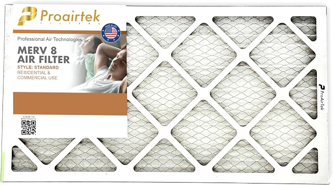 Proairtek AF14251M08SWH Model 14x25x1 Pack of 6 Air Filters, MERV 8; Ideal - Image 2