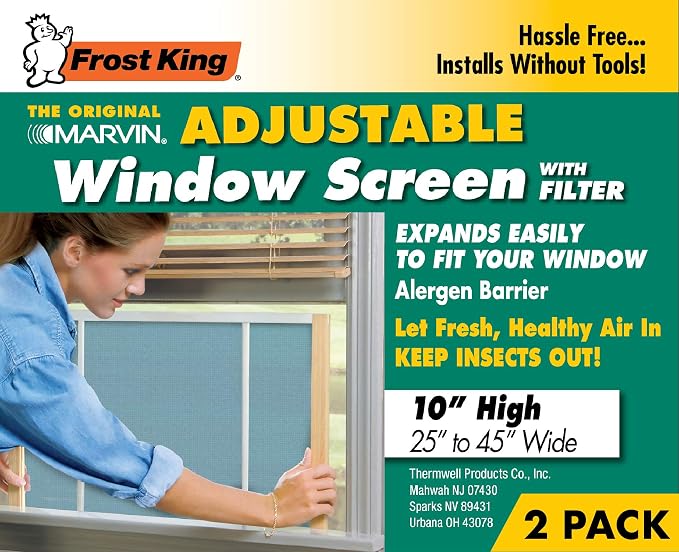 Frost King 2AWS1145 WB Marvin Adjustable Window Screen, fits 25 - Image 2