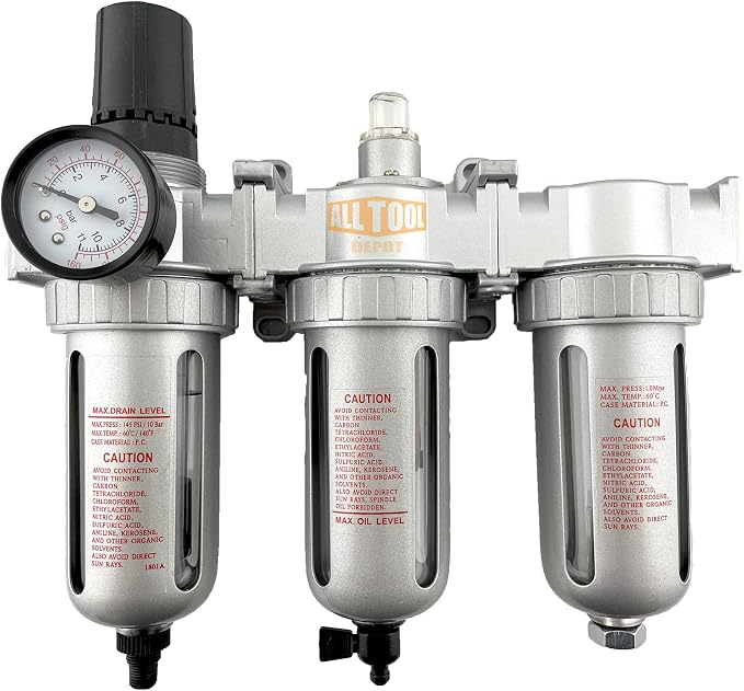 1/4" NPT MID FLOW Filter Regulator Coalescing Desiccant Dryer System by AllToolDepot