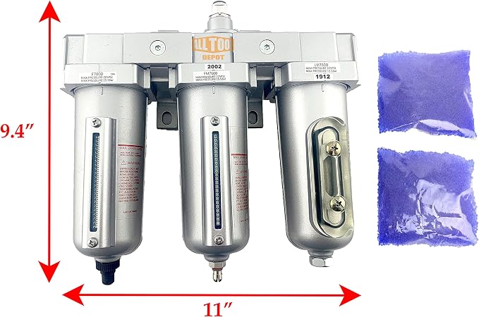 3/4" NPT HEAVY DUTY Industrial Grade 3 Stages Filter Coalescing Desiccant Dryer - Image 2