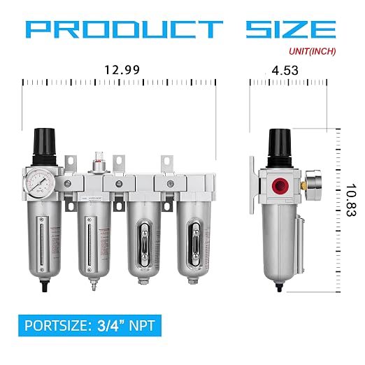 NANPU 3/4" NPT Industrial Grade 4 Stage Air Drying System - Image 3