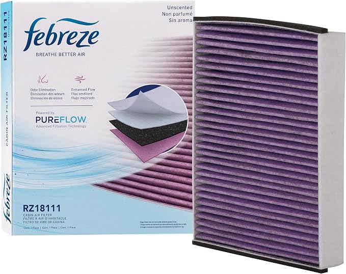Febreze Odor Control Cabin Air Filter by PUREFLOW RZ18111 Fits 2012-2018 Ford by Febreze