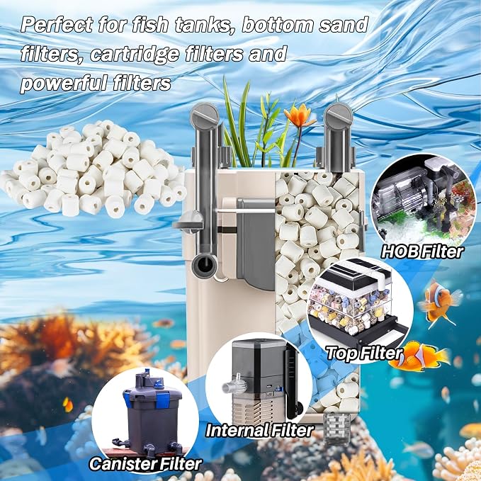 Sukh 3 Bags Ceramic Rings for Aquarium Filter - 425g Bio Ceramic Media Balls - Image 4