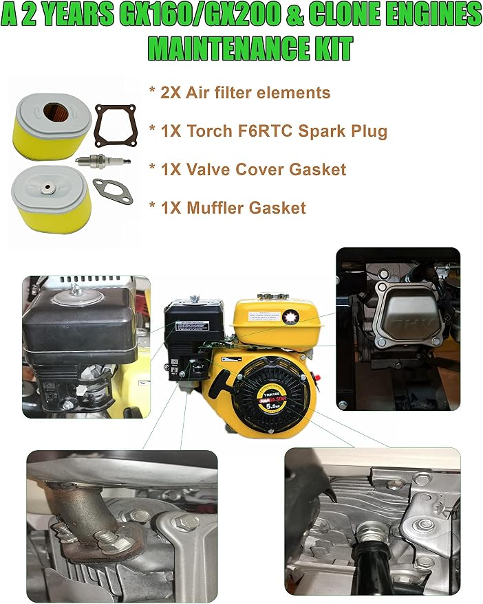 YAMAKATO AFZE18 GX160 GX200 Air Filter - Image 2