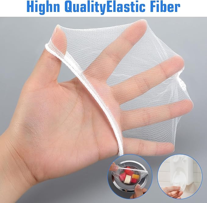 300 PCs Disposable Mesh Sink Strainer Bags, Kitchen Strainer Mesh Bag Non-Clog - Image 3
