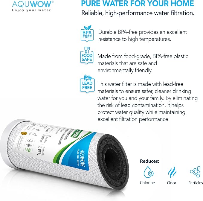 CTO20BB 5 Micron 4.5" x 20" Carbon Block Water Filter Set – Replacement - Image 7