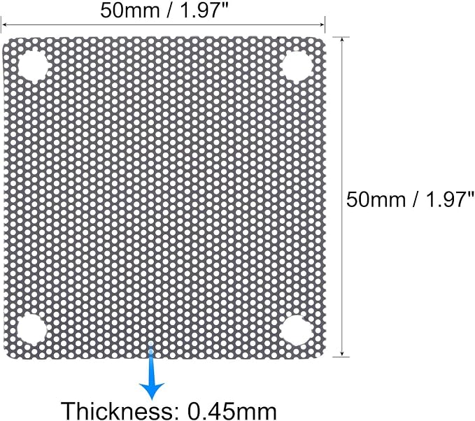 uxcell PC Dust Fan Screen with Screws - Image 3