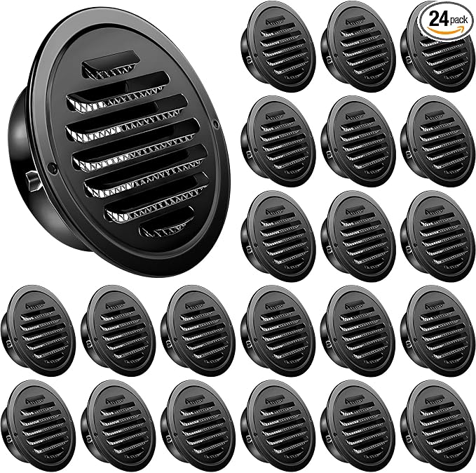 Zonon 24 Pcs Stainless Steel Soffit Vents 4 Inch Round Dryer Vent Cover by Zonon