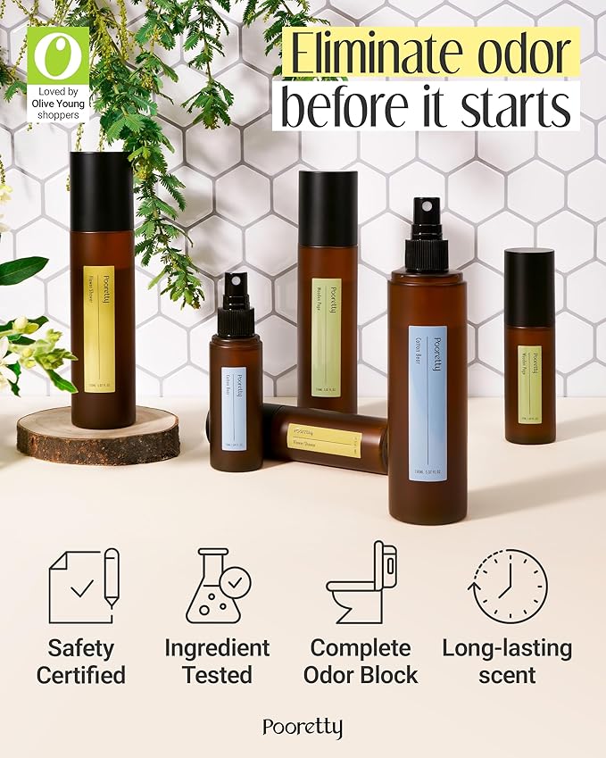 Pre-PooP Aromatic Bathroom Toilet Spray, Potty Deodorizer, Neutralize Bad Odors (1.69 fl.oz.) - Blooming Flowers Scent, Essential Oils