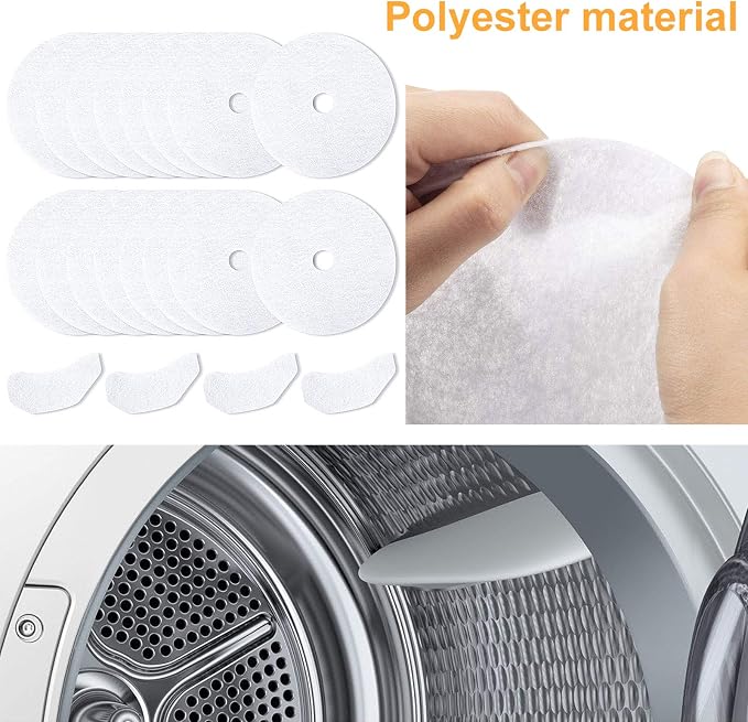 4 Pcs White Universal Cloth Dryer Exhaust Filter, - Image 9