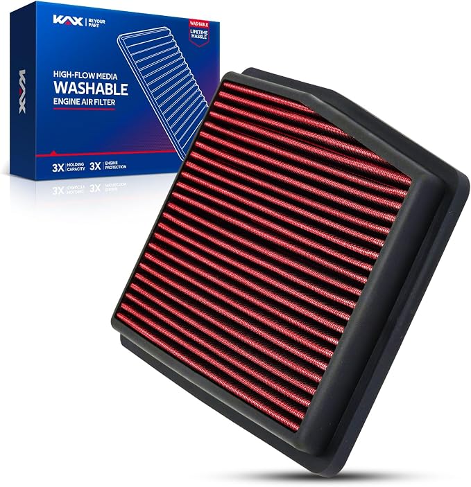 KAX Premium Washable Engine Air Filter, 33-5109 Reusable Replacement by KAX