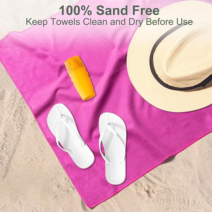 Camping Towel,2 Pack Microfiber Travel Sports Towel,Quick Dry - Super Absorbent - Ultra Compact -Ultra Soft - Lightweight.Suitable for Gym,Yoga,Trip,Beach, Shower, Backpacking,Pool(Purple)