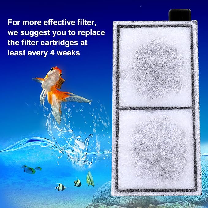 AQQA 8 Pack Aquarium Replacement Filter Cartridge Fish Tank Filter Cartridge - Image 6