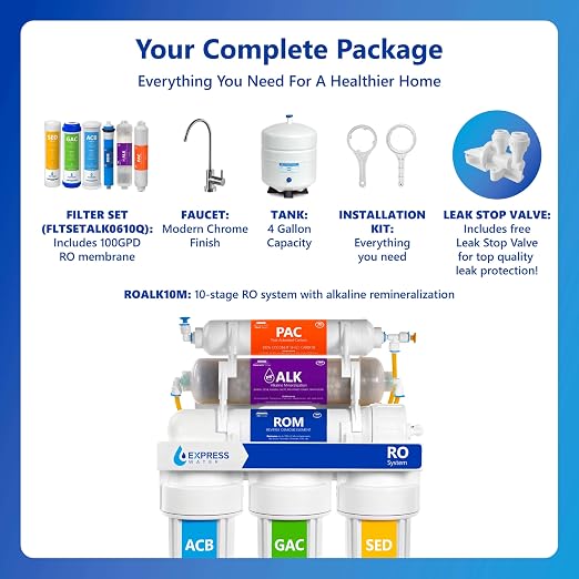 Express Water Reverse Osmosis Water Filter System, Chlorine Reduction, NSF - Image 6