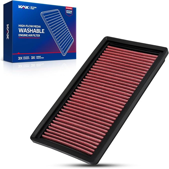 KAX Premium Washable Engine Air Filter, 33-3080 Replacement by KAX