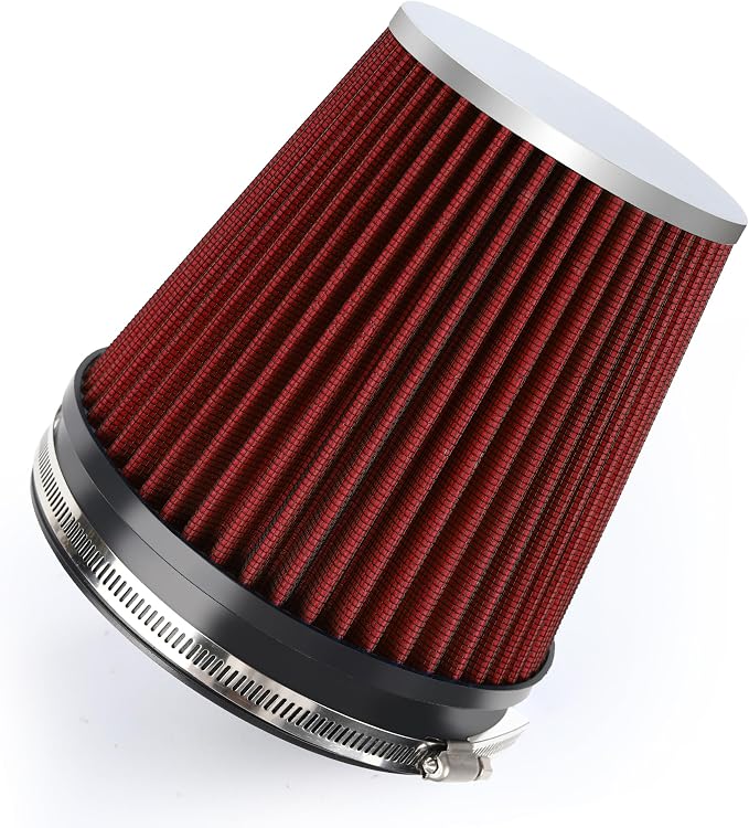 6" 152mm Cold Air Intake Filter Clamp-On Replacement High Flow Inlet Air Filter by DrivewithConfidence