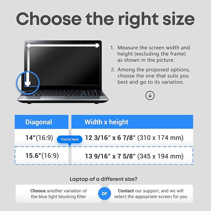 VINTEZ 15.6 inch Blue Light Blocking Screen Protector Panel - Image 6