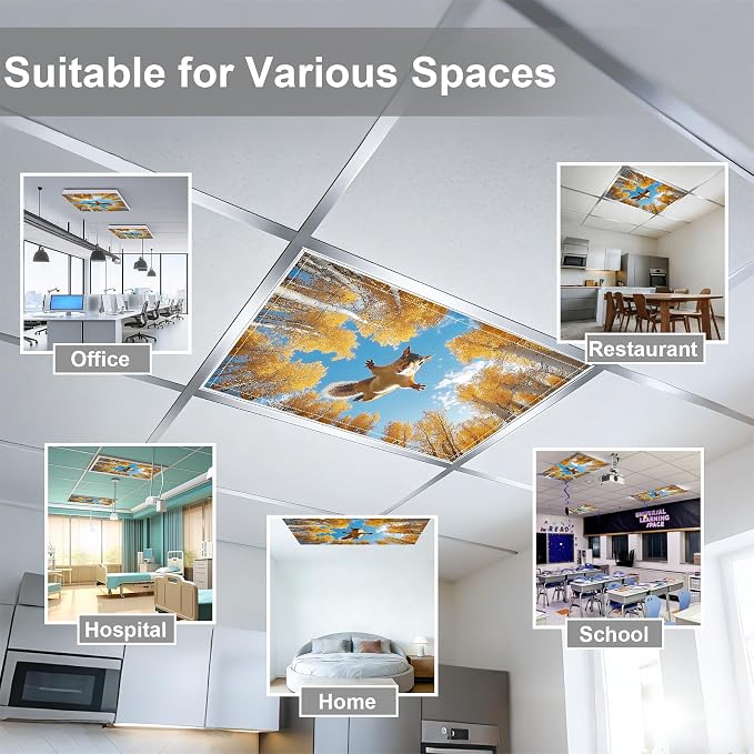 4 Pack 2x4 FT Magnetic Fluorescent Light Covers, Ceiling Light Filters - Image 4