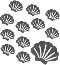Bathtub Stickers Non Slip, Shell Shaped Tubs Safety Shower Treads, Adhesive Sticker for Bathroom Bathtub, Shower Floor,Grey (12Pcs)