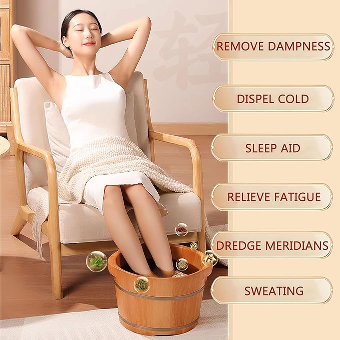 30 Pcs Body Detox Foot Soak To Remove Toxins,Lymphatic Drainage Ginger Herbal Foot Detoxing Soak for Relieve Fatigue Dispel Cold and Remove Dampness 艾草泡脚足浴包