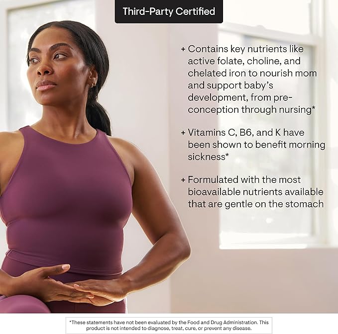 THORNE - Basic Prenatal - Well-Researched Folate Multi for Pregnant and Nursing Women Includes 18 Vitamins and Minerals, Plus Choline - Gluten, Dairy & Soy-Free - 90 Capsules - 30 Servings