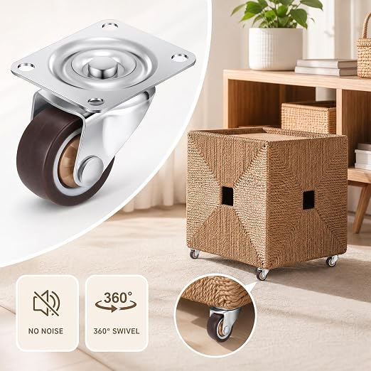 Maitys 12 Pcs 0.5" Swivel Profile Casters Wheels - Image 5