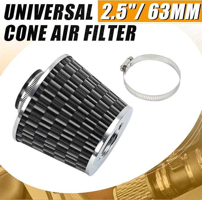 PTNHZ Universal Carbon Fiber 2.5" 63mm High Flow Cold Air Intake Cone Air - Image 2
