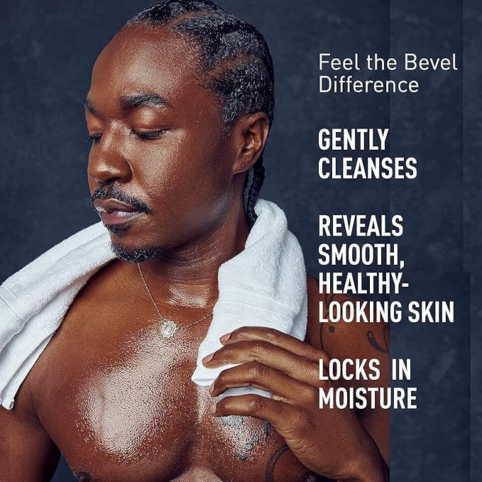 Bevel Moisturizing Body Wash for Men - Supreme Oak Scent with Shea Butter, Vitamin B, and Coconut Oil, 16 Oz (Pack of 2)(Packaging May Vary)
