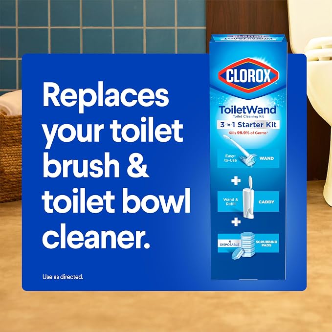 Clorox ToiletWand Toilet Bowl Cleaner- Toilet Brush, Storage Caddy and 6 - Image 8