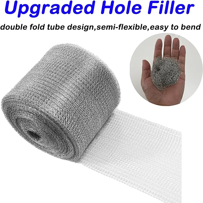 Wire Mesh for Mice Control 5 in X 36Ft, Hole Fill Fabric, Weep Holes Covers - Image 3