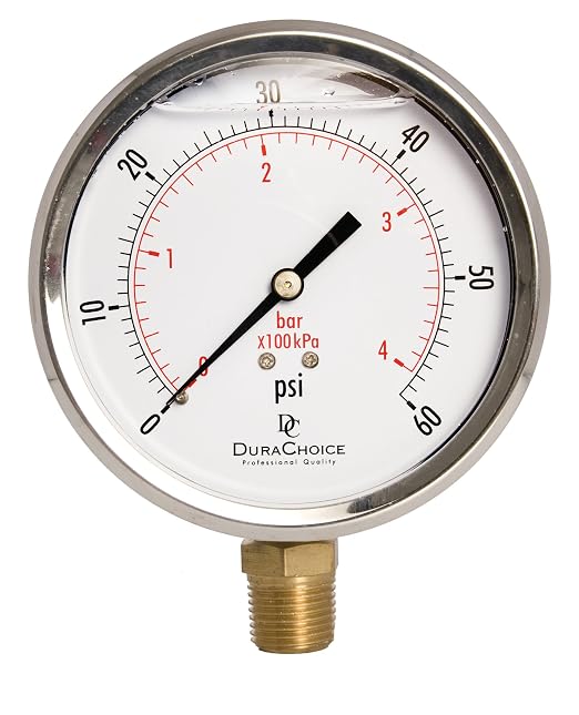 4" Oil Filled Pressure Gauge by DirectMaterial