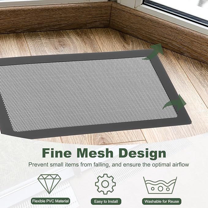 YOKIVE 6 Pcs Magnetic Floor Vent Covers, Floor Register Cover PVC Mesh Air Vent - Image 4