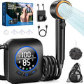 Portable Shower for Camping 8000mAh with 3X Stronger Water Flow, Portable Camping Shower with 5 Pressure Levels, 4 Spray Modes, 26oz Ultra Lightweight, IPX8 Waterproof