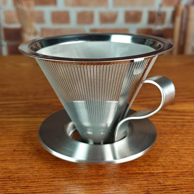316 Stainless Steel Pour Over Coffee Dripper - Image 2