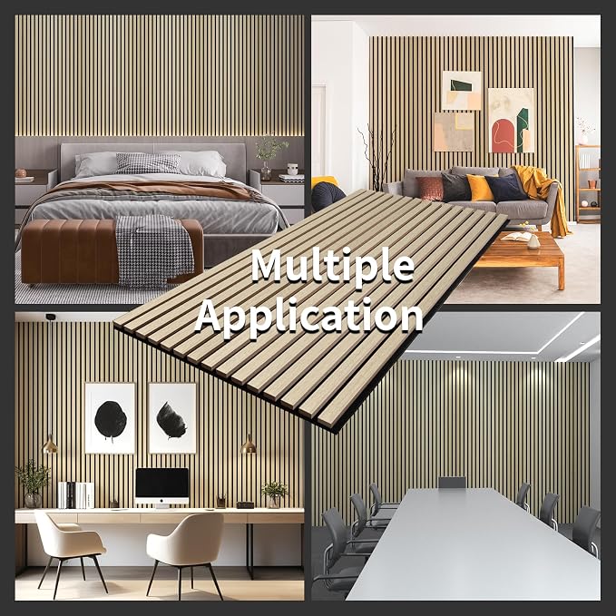 Wood Slat Wall Panel, 3D Soundproof Wall Panels, Large Acoustic Panels - Image 5